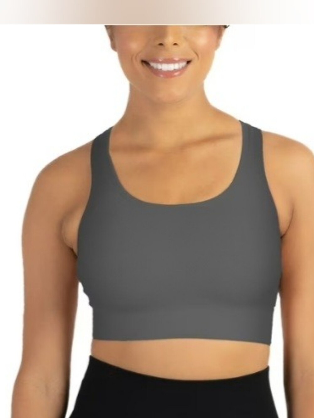 Members Mark Racerback Sports Bra In Grey
